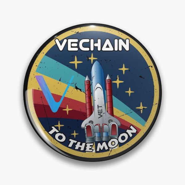 Item preview, VeChain VET Cryptocurrency Space Badge  designed and sold by Bitcoin-Fashion.