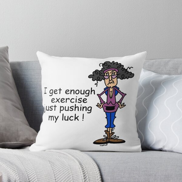 Item preview, Humorous Exercise Sarcasm Pushing My Luck designed and sold by peacockcards.