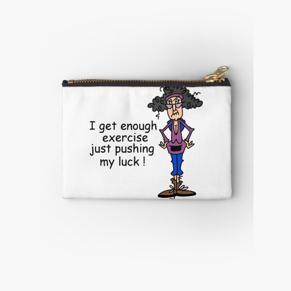 Item preview, Humorous Exercise Sarcasm Pushing My Luck designed and sold by peacockcards.
