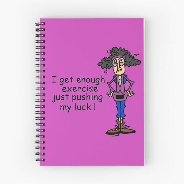 Item preview, Humorous Exercise Sarcasm Pushing My Luck designed and sold by peacockcards.