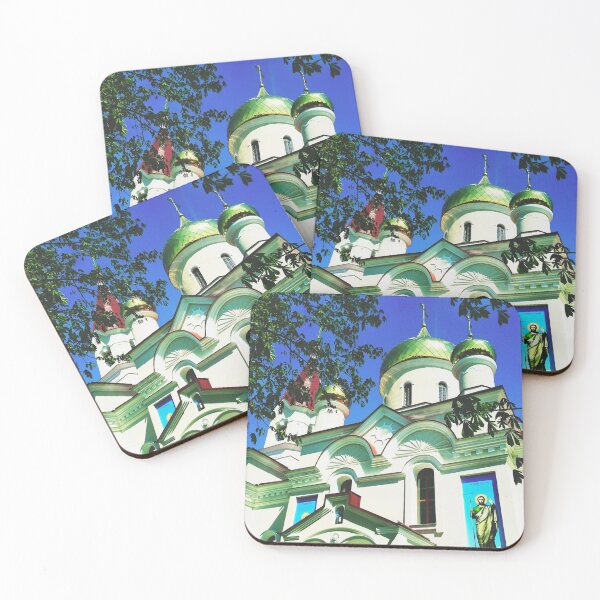 Item preview, Orthodox church with shining domes on a bright summer day  designed and sold by helenkaiy.
