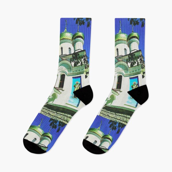 Item preview, Orthodox church with shining domes on a bright summer day  designed and sold by helenkaiy.