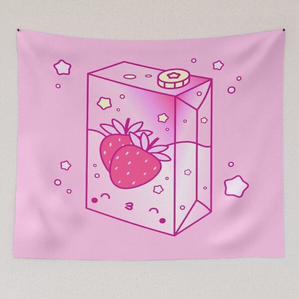 Item preview, Cute And Kawaii Strawberry Juice designed and sold by YueHeng Creates ⭐⭐⭐⭐⭐.