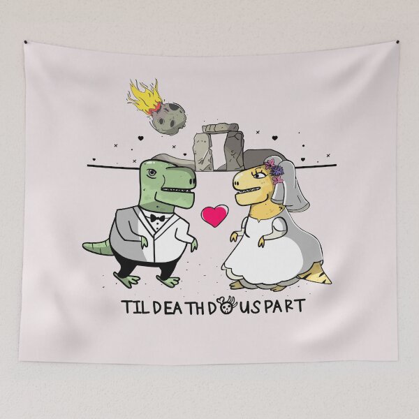 Item preview, Prehistoric love " Til death to us part "  designed and sold by Spacepaprika.