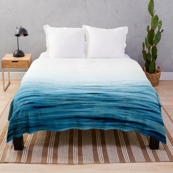 Item preview, Serene Gradient White, Light to Dark Blue Ocean Water Beach Waves Sea Lake designed and sold by natalieritchie.