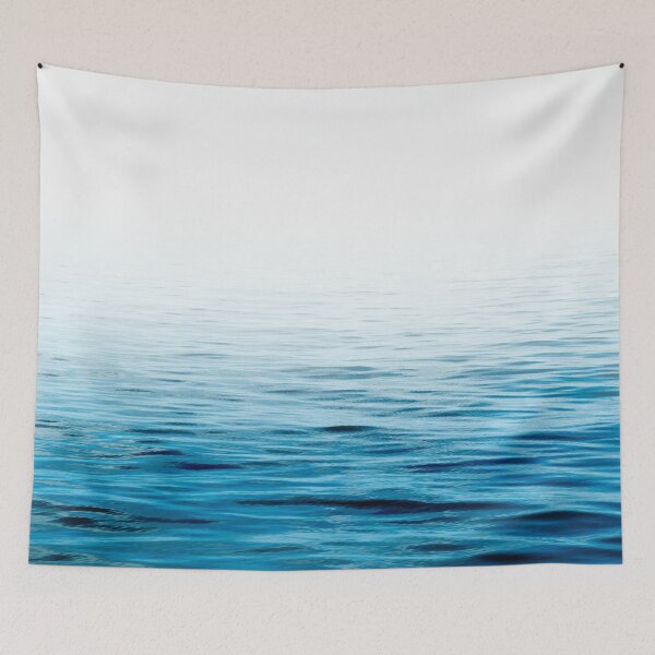 Item preview, Serene Gradient White, Light to Dark Blue Ocean Water Beach Waves Sea Lake designed and sold by natalieritchie.