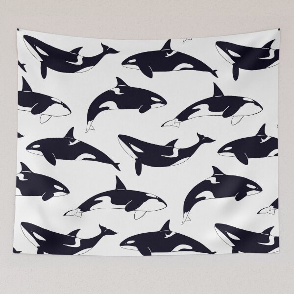 Item preview, Killer Whale Orcas Dolphin Pattern designed and sold by DerSenat.