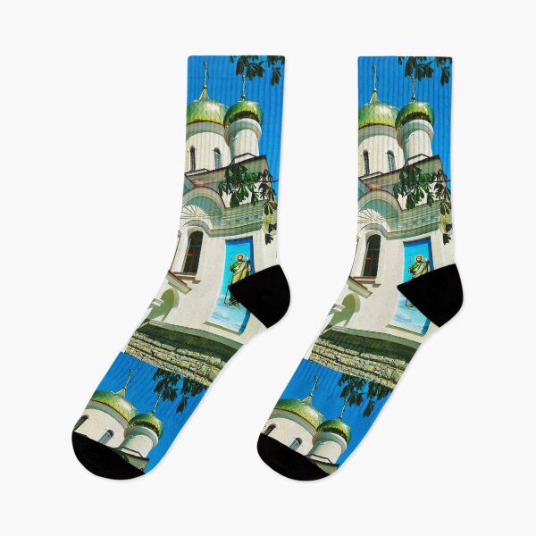 Item preview, Orthodox church with shining domes on a bright summer day  designed and sold by helenkaiy.