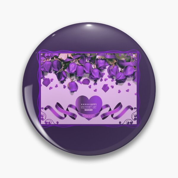 Item preview, Happy Valentine’s Day! Purple Roses (on Dk. Purple) designed and sold by PawsitiveMum.