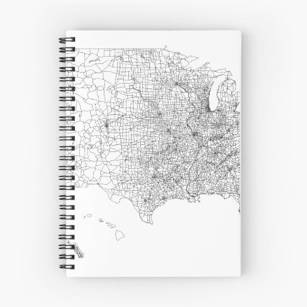 Item preview, United States Of America White Map designed and sold by multiplicitymap.