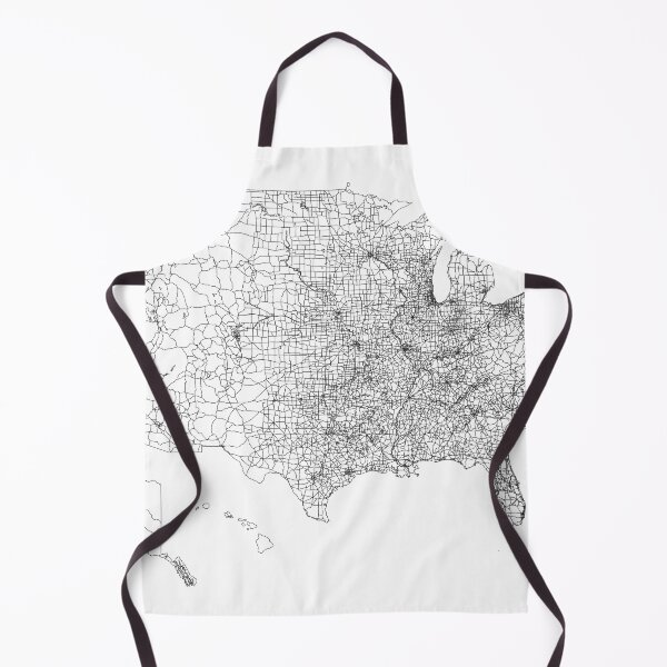 Item preview, United States Of America White Map designed and sold by multiplicitymap.