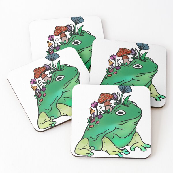 Item preview, Green Magical Mushroom Frog designed and sold by TheTreeFoxes.