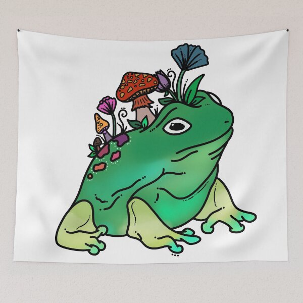 Item preview, Green Magical Mushroom Frog designed and sold by TheTreeFoxes.