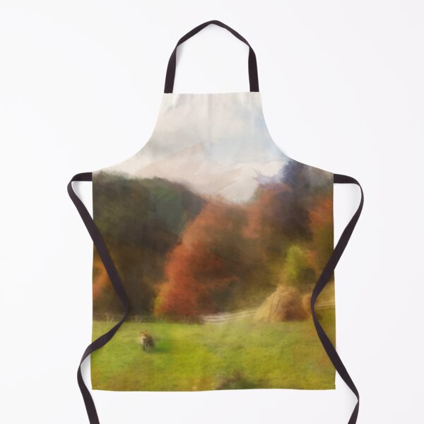 Item preview, Autumn With Mountain Fox And Haystack Watercolor designed and sold by miraminerva09.