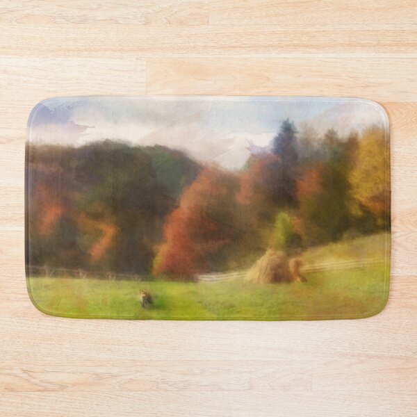 Item preview, Autumn With Mountain Fox And Haystack Watercolor designed and sold by miraminerva09.
