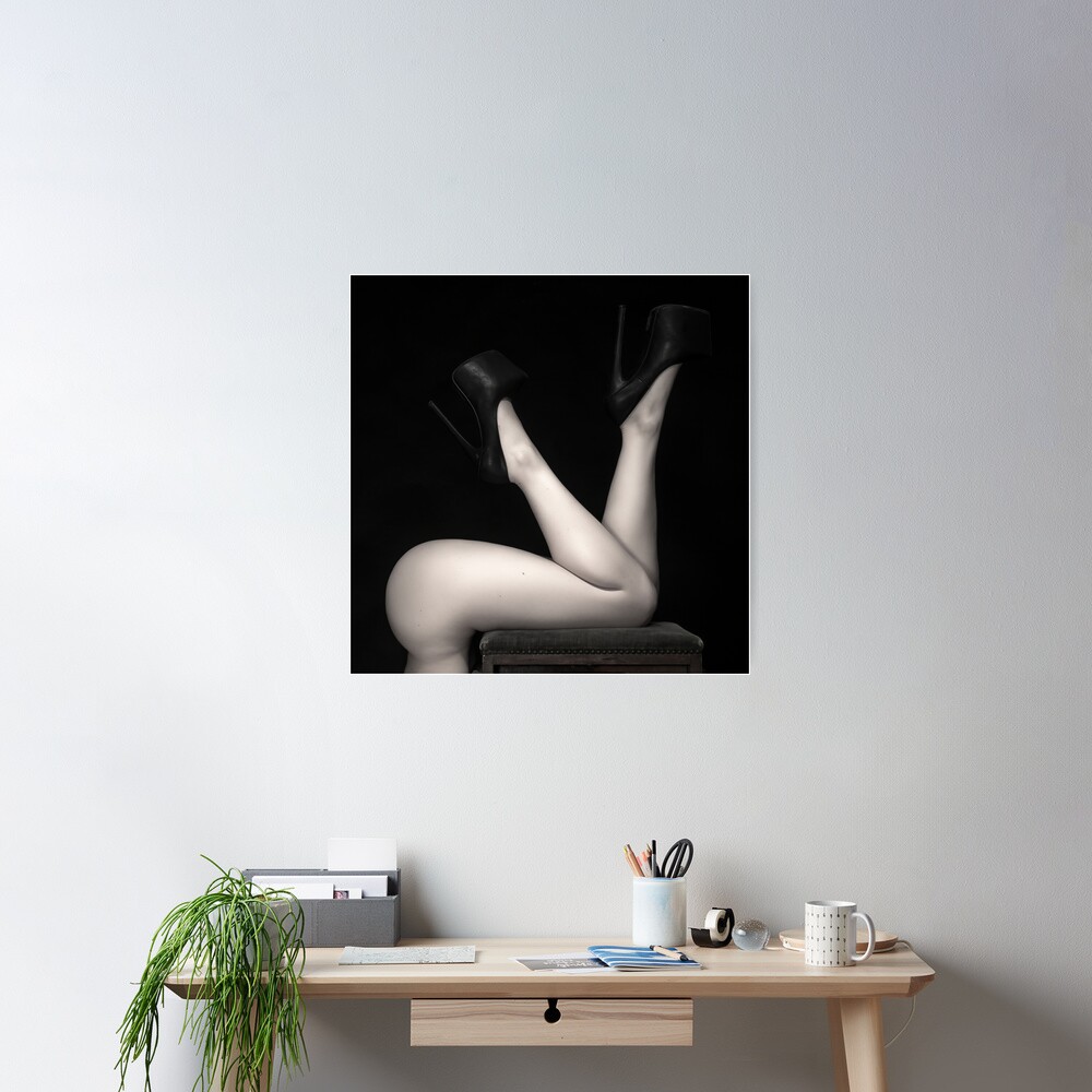 Part of legs in the air. Poster
