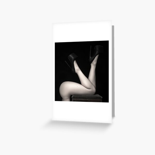 Part of legs in the air. Greeting Card