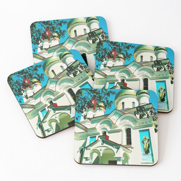 Item preview, Orthodox church with shining domes on a bright summer day  designed and sold by helenkaiy.