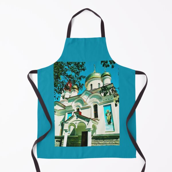 Item preview, Orthodox church with shining domes on a bright summer day  designed and sold by helenkaiy.