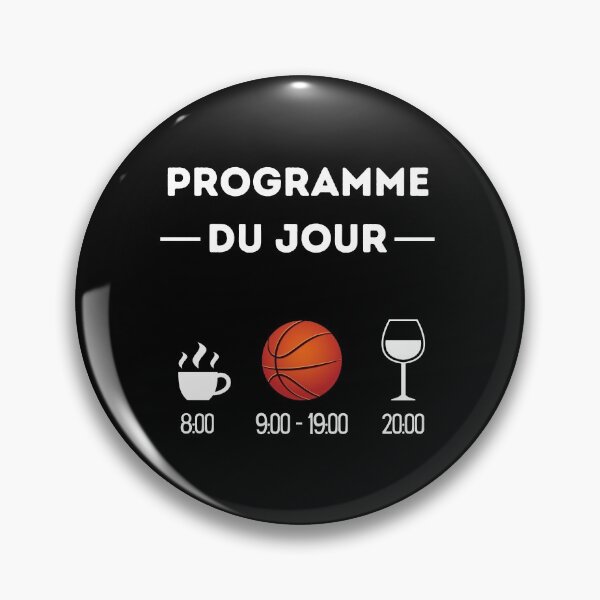 Aperçu de l'œuvre Programme du jour basketball créée et vendue par ProShirtDesign.