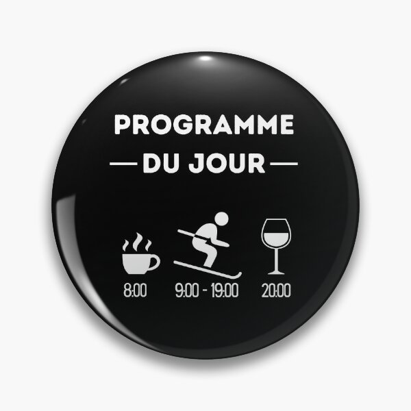 Aperçu de l'œuvre Programme du jour ski créée et vendue par ProShirtDesign.