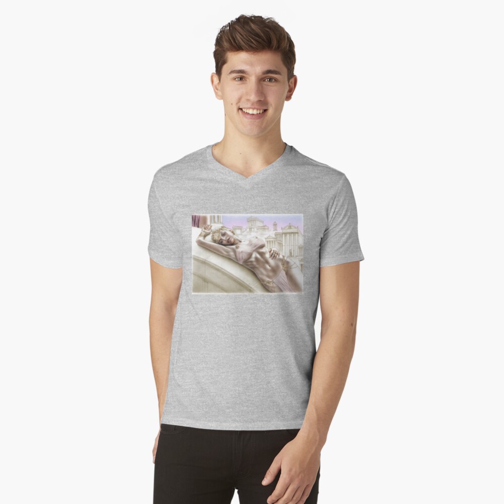 Vista previa del artículo con la obra «Camiseta de cuello en V», diseñado y vendido por jairovalverde.