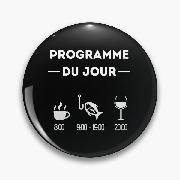 Aperçu de l'œuvre Programme du jour pêche créée et vendue par ProShirtDesign.