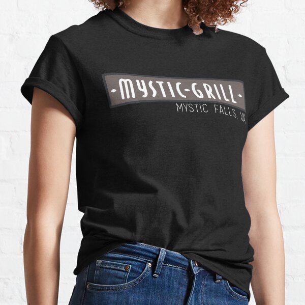 MYSTIC GRILL Femmes T-shirt vampire SIGNE Restaurant Diaries The Falls Logo