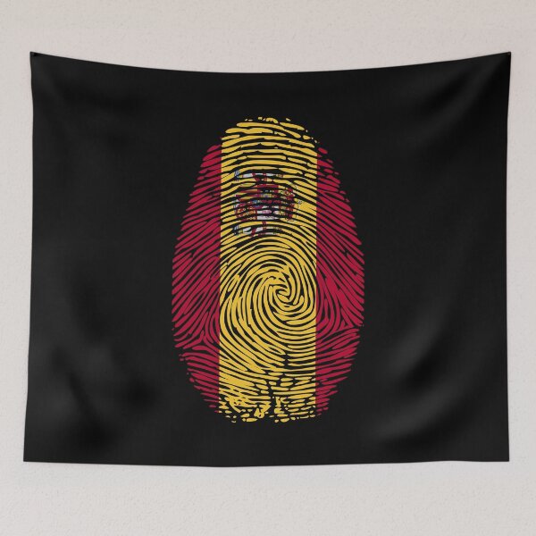 Item preview, Spain Flag Finger Print Spain Fan Women designed and sold by 123428094.