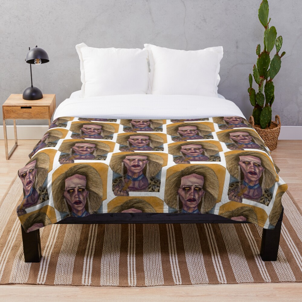 "Sarah Paulson as Sally Mckenna" Throw Blanket by weathercolor Redbubble