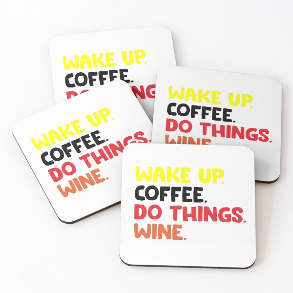 Item preview, Wake up coffee do things wine vintage designed and sold by Niishouseca.