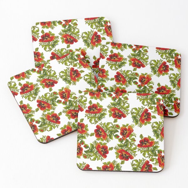 Item preview, Balkan handstitched flower pattern 2 designed and sold by sidekickfun.