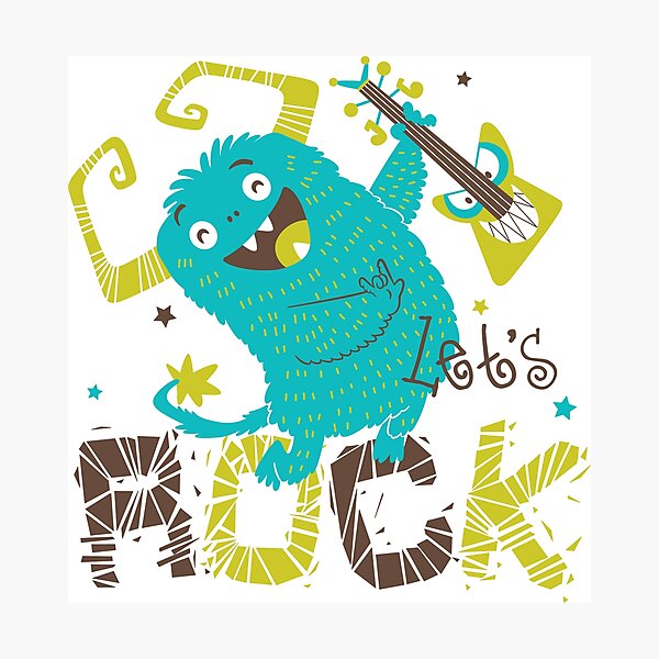 Let's Rock Monster Photographic Print