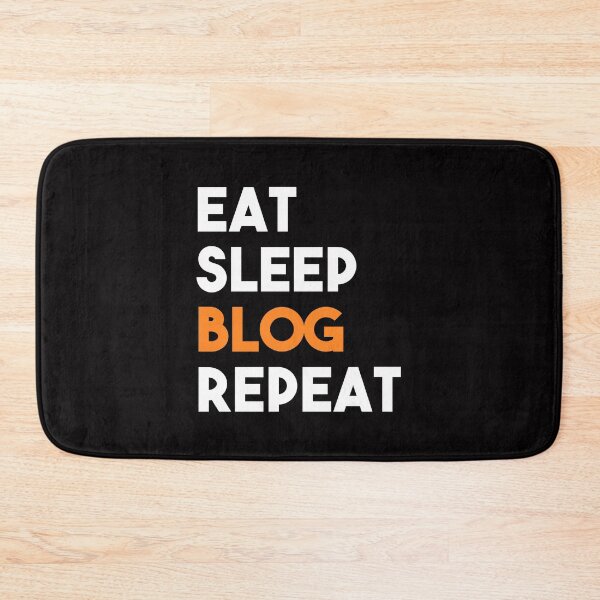 Item preview, Eat Sleep Blog Repeat - Content Creator Blogging online news writing designed and sold by Alaadin Bendali Braham.