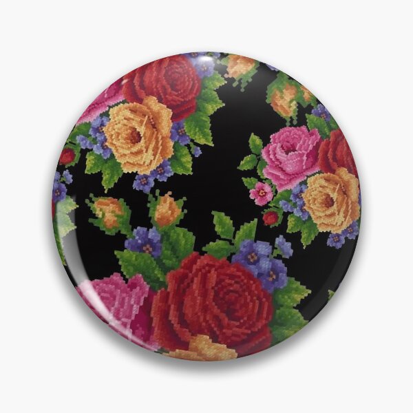 Item preview, Balkan handstitched flower pattern 3 designed and sold by sidekickfun.
