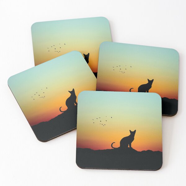 Item preview, Calm Cat in Sunset Evening designed and sold by kickingdesigns.