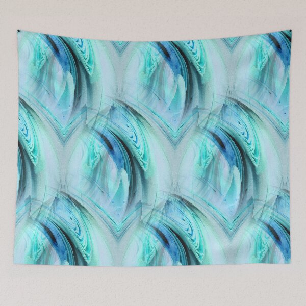 Item preview, abstract blue waves designed and sold by haroulita.