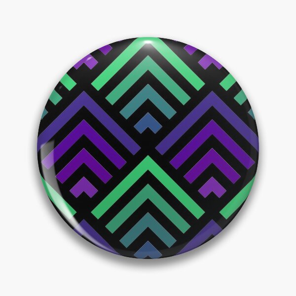 Item preview, Vibrant Green and Purple Geometric arrows seamless pattern (black background) designed and sold by crafticdesign.