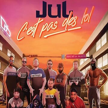 Sticker avec l'œuvre « Jul Album C'est pas des Lol » de l'artiste  Bashibouzouk