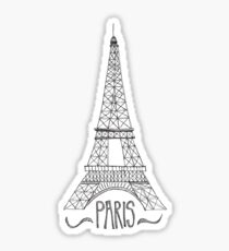 eiffel tower on pink Sticker