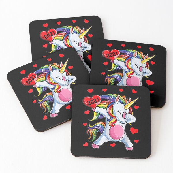 Item preview, Dabbing Unicorn Heart Valentine Day Rainbow Gift designed and sold by shirleyfinley.