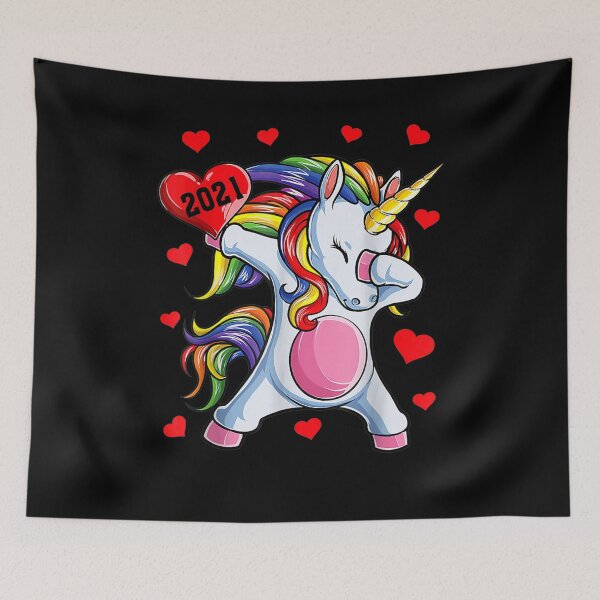 Item preview, Dabbing Unicorn Heart Valentine Day Rainbow Gift designed and sold by shirleyfinley.