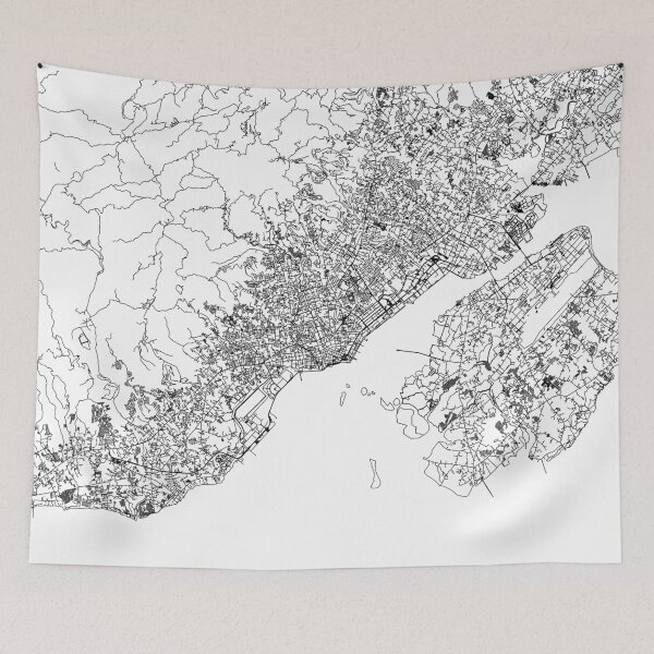 Item preview, Cebu City White Map designed and sold by multiplicitymap.