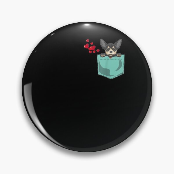 Funny Chihuahua In Pocket Dog Heart Valentine Gift Pin