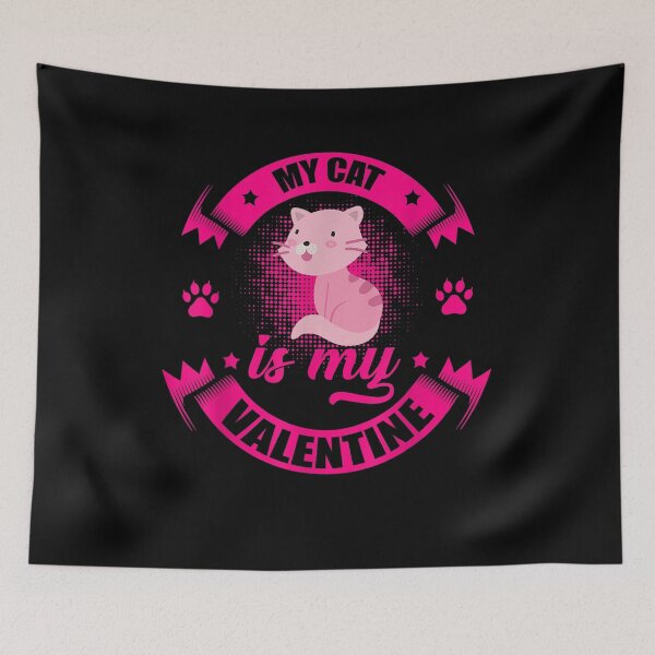 Item preview, Funny Valentine's Day Saying / My Cat Is My Valentine designed and sold by shirleyfinley.