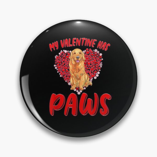 Item preview, My Valentine Has Paws Golden Retriever Valentine Gifts designed and sold by shirleyfinley.