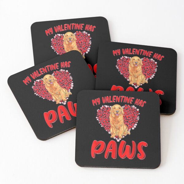 Item preview, My Valentine Has Paws Golden Retriever Valentine Gifts designed and sold by shirleyfinley.
