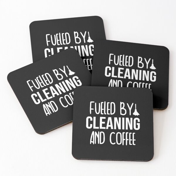 Item preview, Fueled By Cleaning And Coffee - housekeeper cleaner janitor funny Coffee Lover designed and sold by Alaadin Bendali Braham.