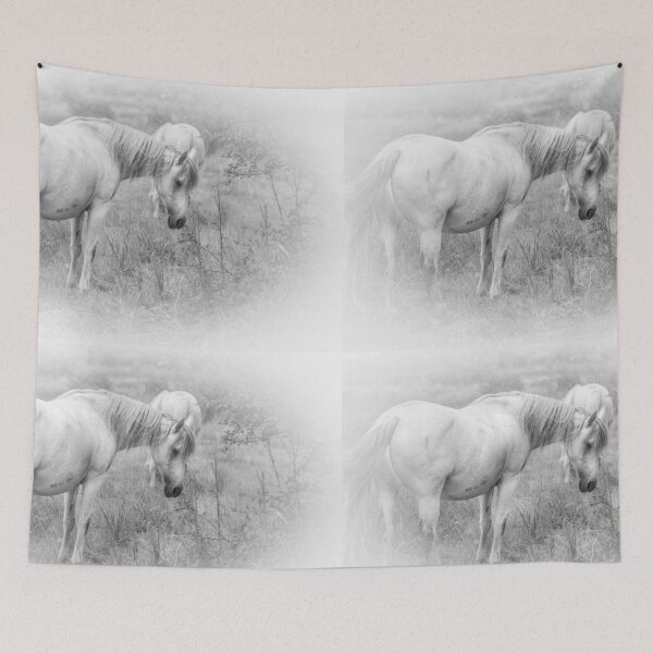 Item preview, White horse grazing designed and sold by Ingo Gerlach.