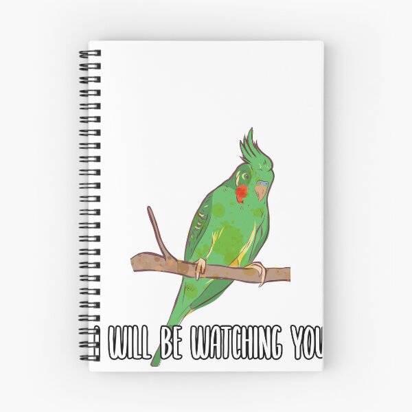 Item preview, I Will Watch You Cockatiel Fun Gift designed and sold by redshirtz.
